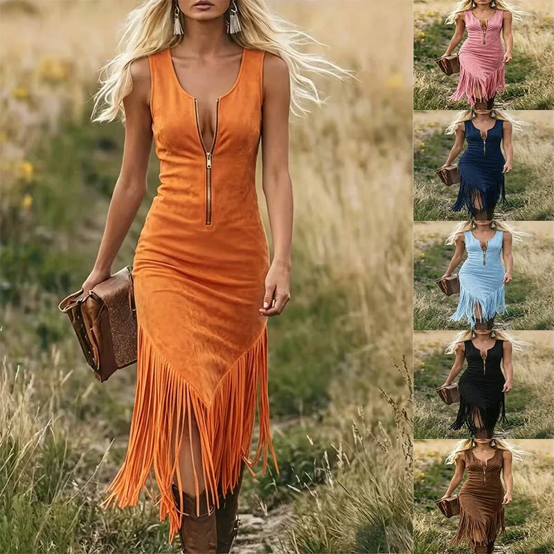 SPURVELLE Fringe Hem Dress — The Wild West Silhouette