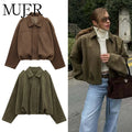 SPURVELLE Bomber Jacket — The Faux Suede Varsity Statement