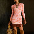 SPURVELLE Bodycon Fringe Dress — The Boho Luxe Statement