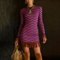 SPURVELLE Bodycon Fringe Dress — The Boho Luxe Statement
