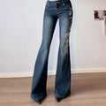 SPURVELLE Y2K Flare Jeans — The Embroidered Boot Cut