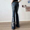SPURVELLE Y2K Flare Jeans — The Embroidered Boot Cut