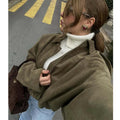SPURVELLE Bomber Jacket — The Faux Suede Varsity Statement